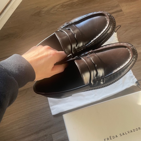 Freda Salvador Espresso Spazzolato Elba Penny Loafers - Picture 5 of 10